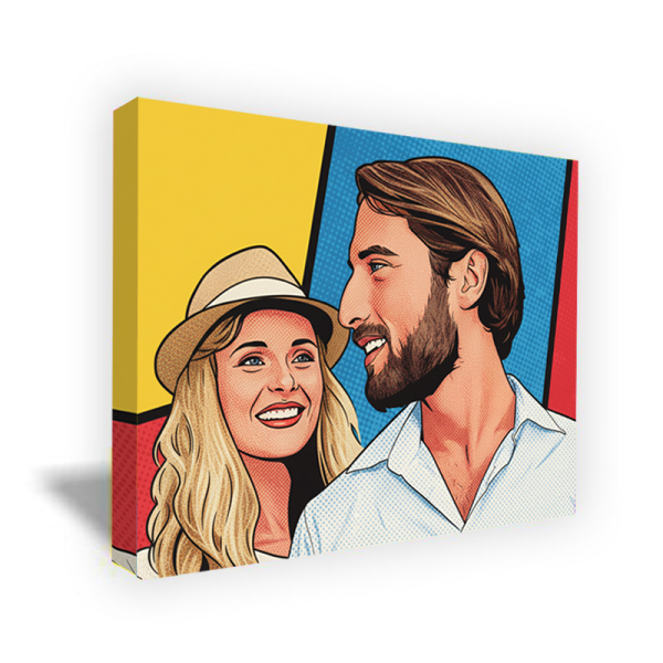 Pop art comic-style portrait from a photo Pop art comic-style portrait from a photo