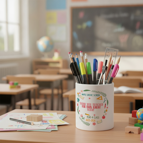 Personalised pencil pot thank you Teacher Personalised pencil pot thank you Teacher