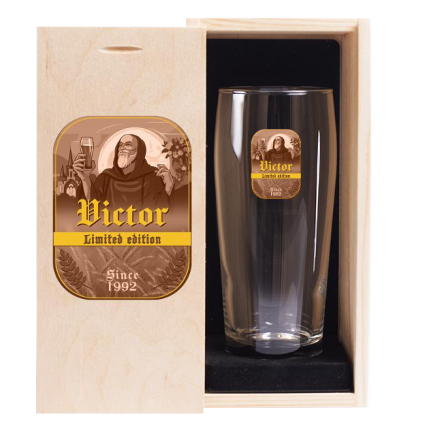Printed Trappist beer glass Printed Trappist beer glass