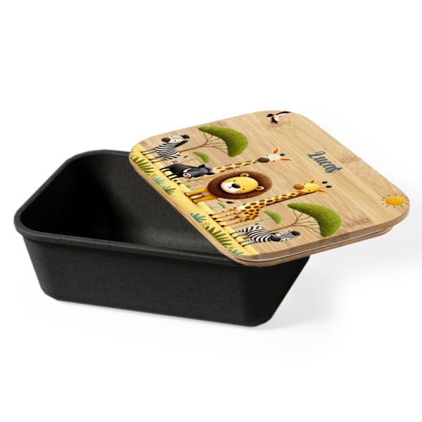 Safari lunch box with bamboo lid Safari lunch box with bamboo lid