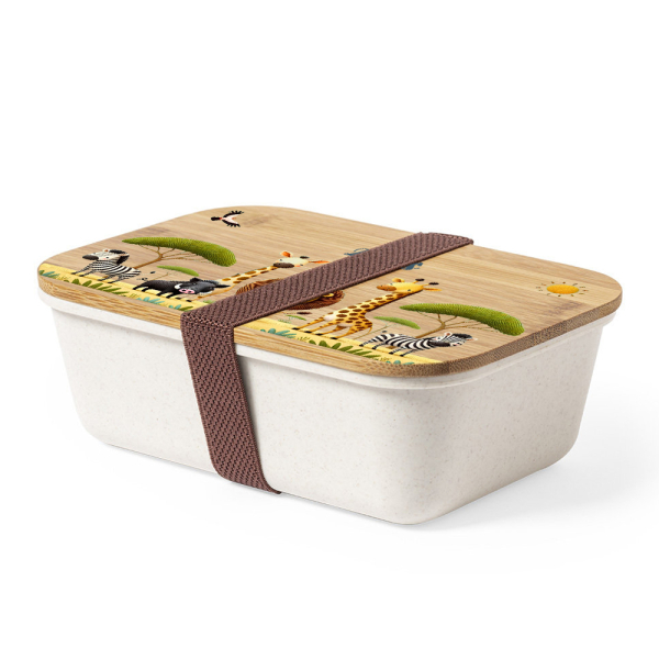 Safari lunch box with bamboo lid Safari lunch box with bamboo lid