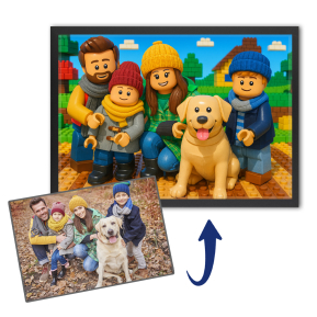 Brick figurine portrait from a photo Brick figurine portrait from a photo