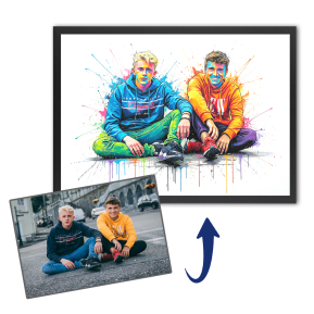 Street art portrait from a photo Street art portrait from a photo