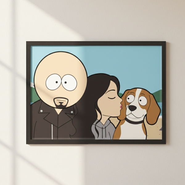 Quirky cartoon-style caricature from a photo Quirky cartoon-style caricature from a photo