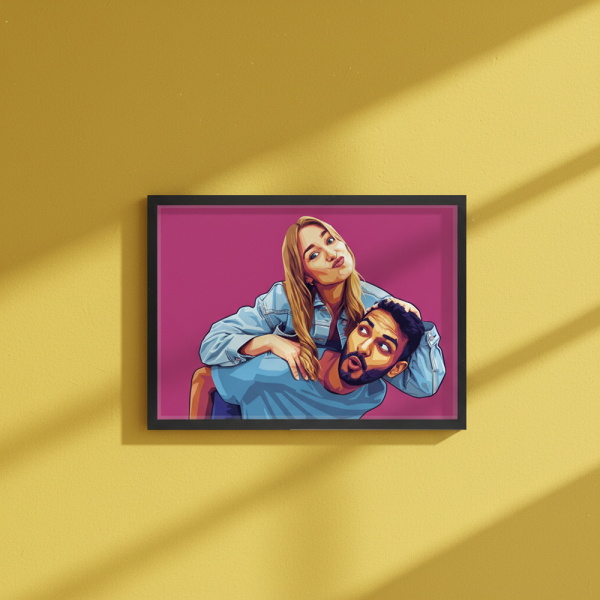 Portrait in the style of pop art WPAP based on a photo Portrait in the style of pop art WPAP based on a photo