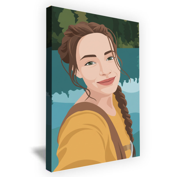 Flat design portrait based on a photo Flat design portrait based on a photo