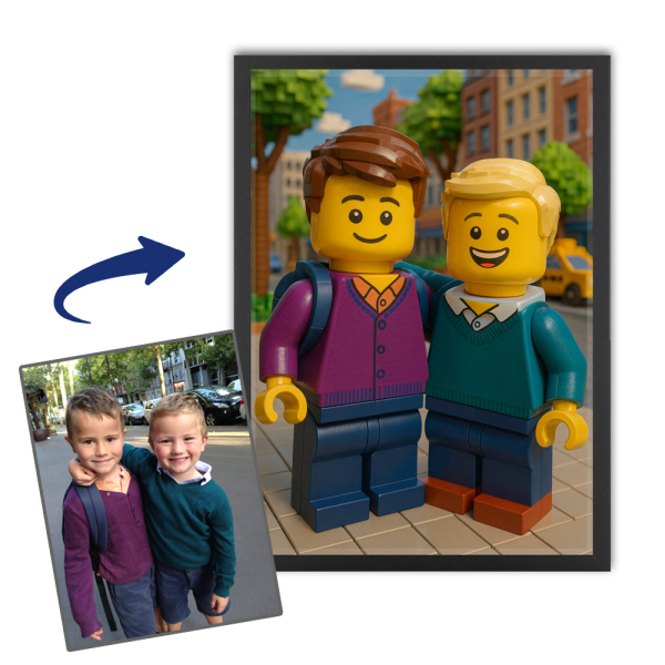 Brick figurine portrait from a photo Brick figurine portrait from a photo