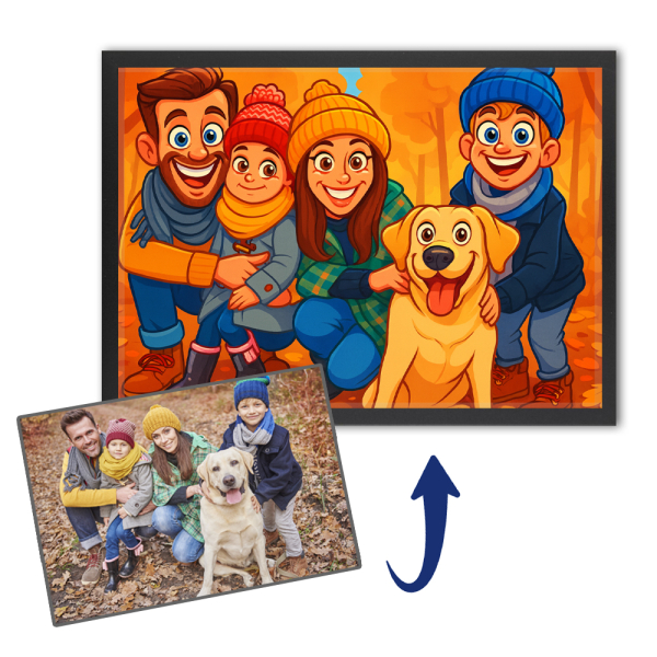 Humorous caricature based on a photo Humorous caricature based on a photo