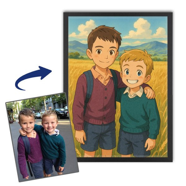 Portrait in Japanese animation style based on a photo Portrait in Japanese animation style based on a photo