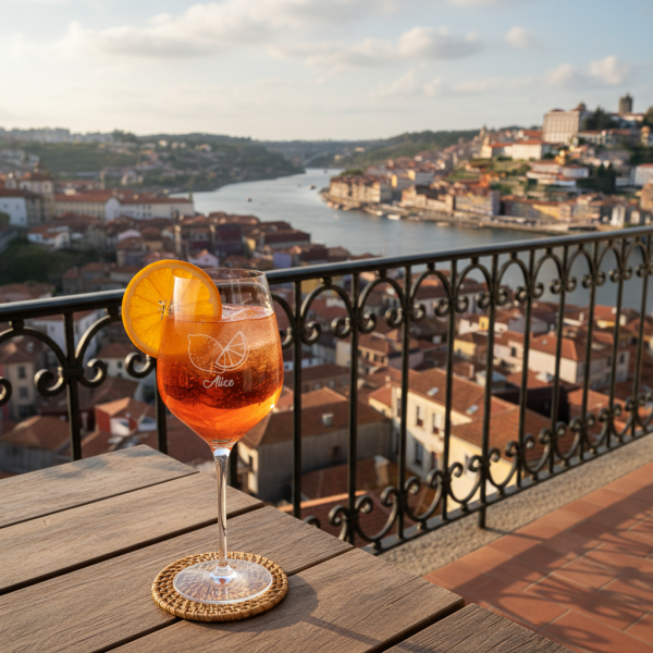 Spritz glass engraved with a name Spritz glass engraved with a name
