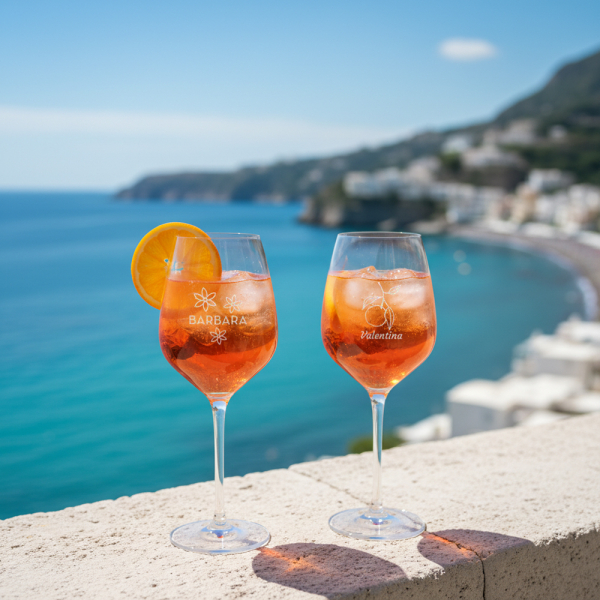 Spritz glass engraved with a name Spritz glass engraved with a name