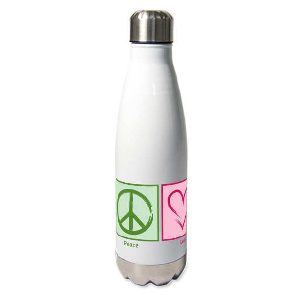 Water Bottle Peace & Love Photo Water Bottle Peace & Love Photo
