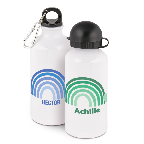 Water bottle with rainbow personalisation Water bottle with rainbow personalisation