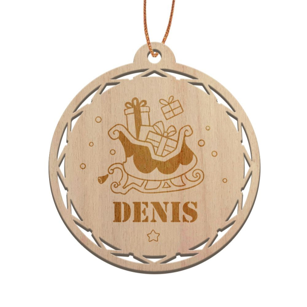 Personalised wooden Christmas bauble Christmas Spirit Personalised wooden Christmas bauble Christmas Spirit
