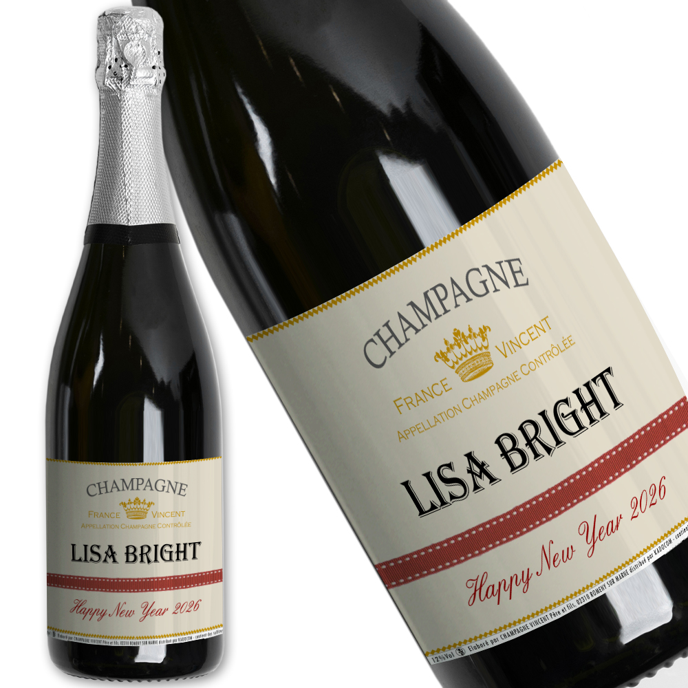 Champagne with personalised label Champagne with personalised label