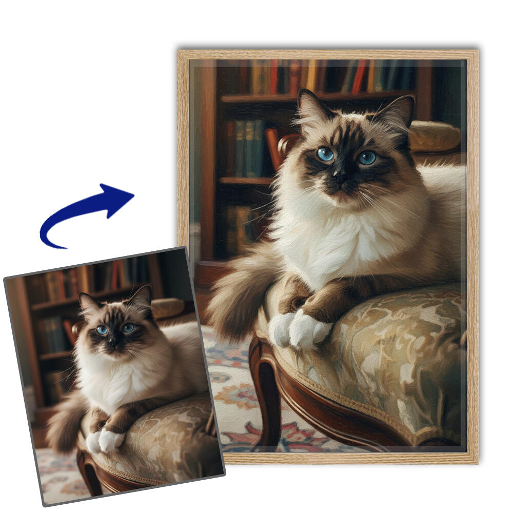 Oil-painting-style portrait from a photo Oil-painting-style portrait from a photo