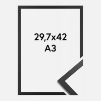 Black rectangle 29.7 x 42 cm