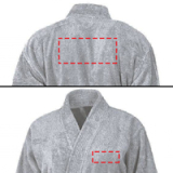 On the chest and on the back