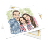 Canvas fabric on stretcher