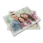 Canvas fabric on stretcher