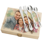 Cutlery set in a case