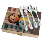 Cutlery set in a case