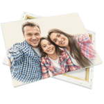 Canvas fabric on stretcher