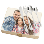 Cutlery set in a case