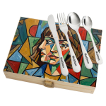 Cutlery set in a case