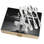 Cutlery set in a case