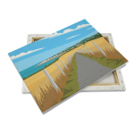 Canvas fabric on stretcher