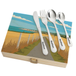 Cutlery set in a case
