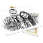 Canvas fabric on stretcher