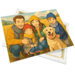 Canvas fabric on stretcher