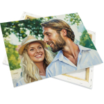 Canvas fabric on stretcher