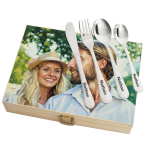 Cutlery set in a case