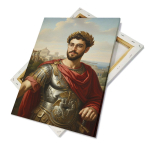 Canvas fabric on stretcher