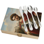 Cutlery set in a case