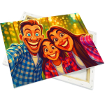 Canvas fabric on stretcher