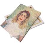 Canvas fabric on stretcher