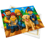 Canvas fabric on stretcher