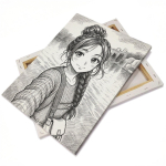 Canvas fabric on stretcher