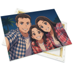 Canvas fabric on stretcher