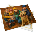 Canvas fabric on stretcher