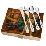 Cutlery set in a case