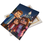 Canvas fabric on stretcher