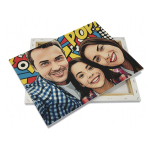 Canvas fabric on stretcher