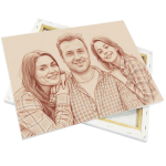 Canvas fabric on stretcher