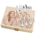 Cutlery set in a case