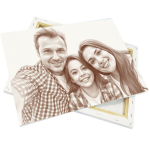 Canvas fabric on stretcher